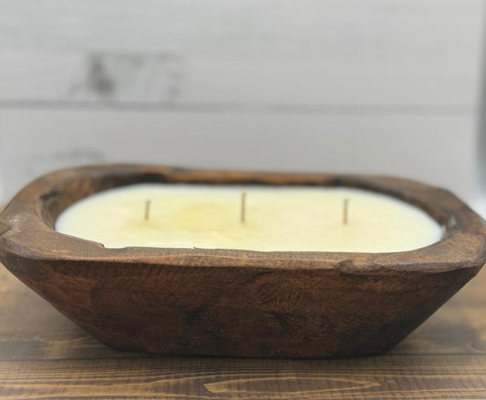 3 Wick Dough Bowl Candle
